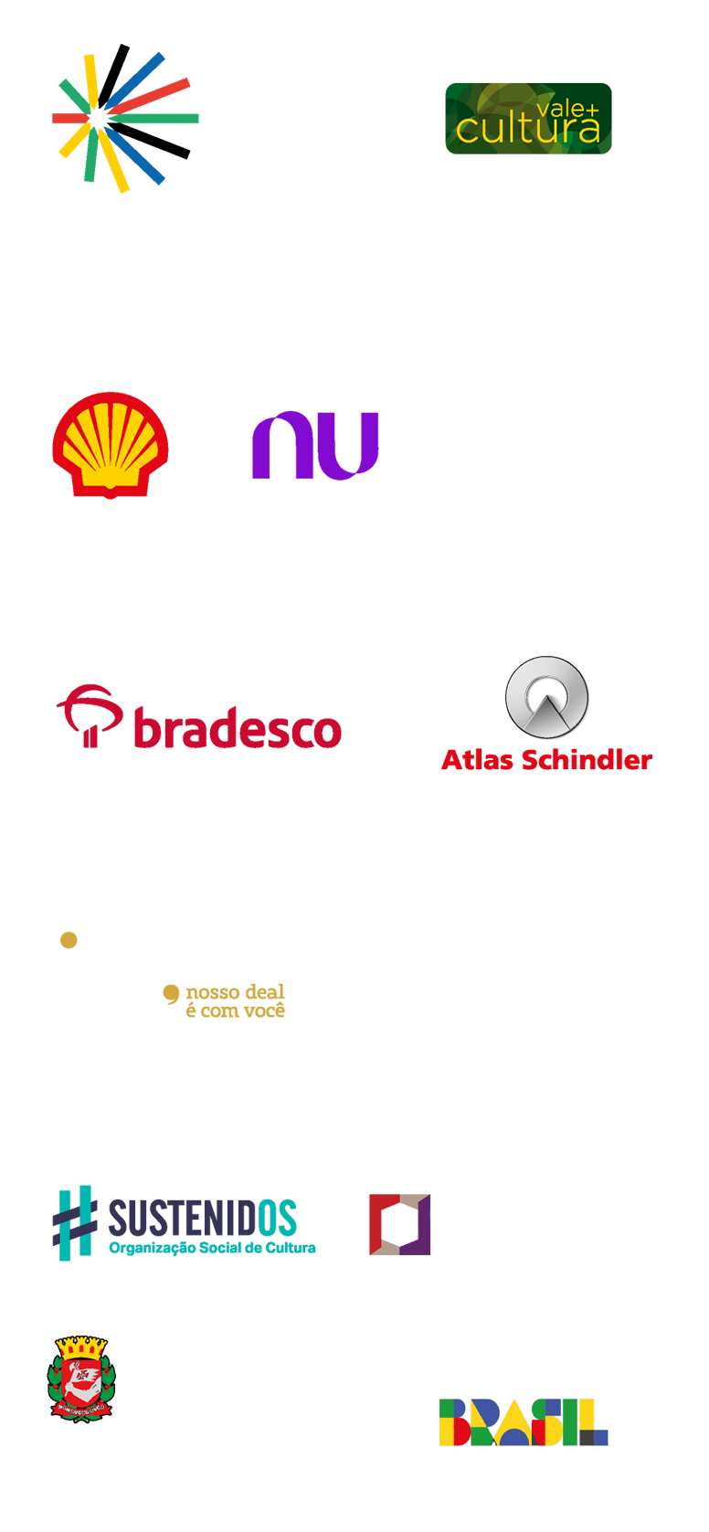 Régua de logos de patrocínios e Apoios ao TMSP