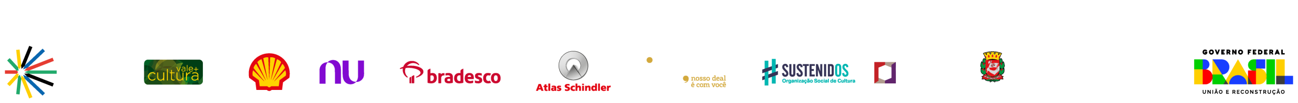 Régua de logos de patrocínios e Apoios ao TMSP